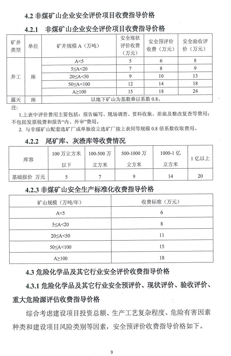 安全評價技術(shù)服務(wù)收費(fèi)標(biāo)準(zhǔn)(圖1)